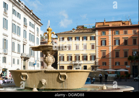 Barocke Architektur, historischen Stadtkern, Brunnen auf der Piazza Farnese, Rom, Latium, Italien, Süd-Europa, Europa Stockfoto