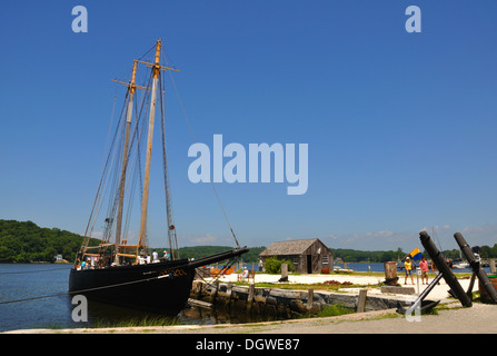 L.A. Dunton Fischen Schooner, Mystic Seaport, Connecticut, USA Stockfoto