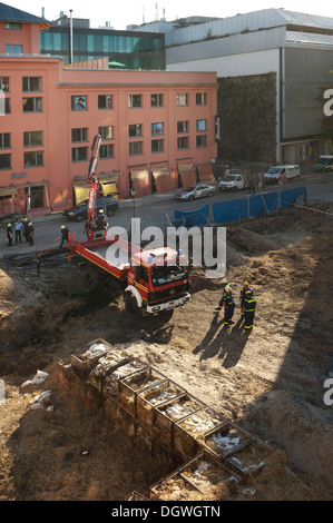 Schäden Sie nach der kontrollierten Detonation einer Fliegerbombe Schwabing Quartal, München, Bayern Stockfoto