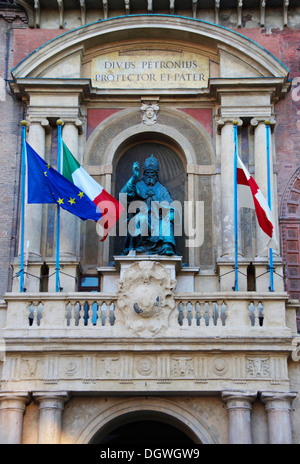 Palazzo Re Enzo, Piazza Nettuno, Bologna, Italien Stockfoto