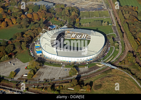 Luftaufnahme von Hull City KCom Stadion, Hull Stockfoto