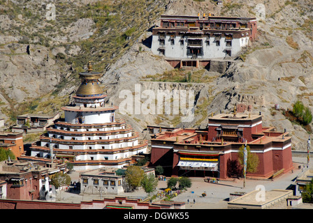 Tibetischen Buddhismus, Pelkor Chode, Palcho Kloster Kumbum Stupa, Balkor Kloster, Gyantse, Himalaya Stockfoto