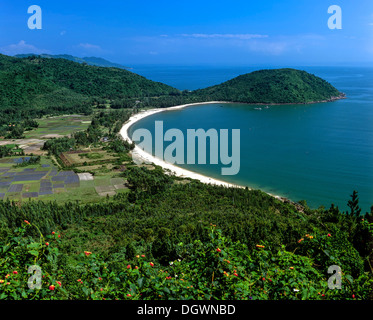 Vinh Nam Chon Strand, Blick vom Hai Van Pass, Da Nang, Zentralvietnam, Vietnam Stockfoto