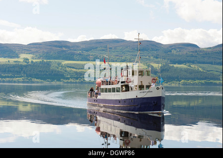 Jacobite Queen Schiff auf Loch Ness, Highland, Highlands, in der Nähe von Drumnadrochit, Highlands, Schottland, Vereinigtes Königreich Stockfoto