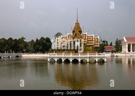 Bang Pa-in, Aisawan Thippayat Pavillon, Sommerpalast der königlichen Familie, Ayutthaya, Thailand, Asien Stockfoto