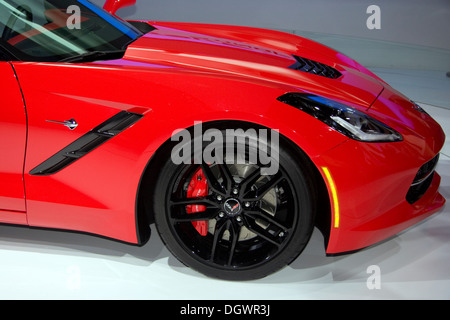2014 CHEVROLET CORVETTE STINGRAY. Der 2013 Chicago Auto Show. Stockfoto