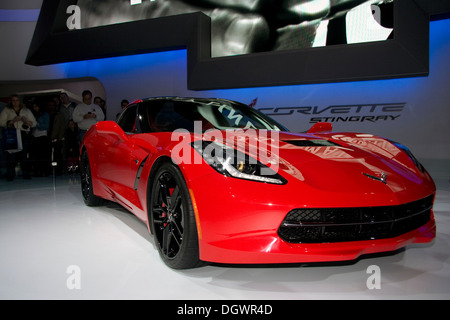 2014 CHEVROLET CORVETTE STINGRAY. Der 2013 Chicago Auto Show. Stockfoto