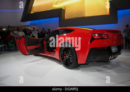 2014 CHEVROLET CORVETTE STINGRAY. Der 2013 Chicago Auto Show. Stockfoto