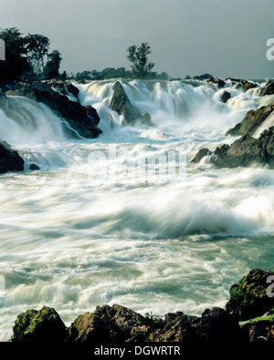 Khong Phapheng fällt, Wasserfälle am Fluss Mekong, Si Phan Don, Laos Stockfoto