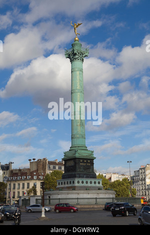 Colonne de Juillet am Place De La Bastille Paris Frankreich Stockfoto