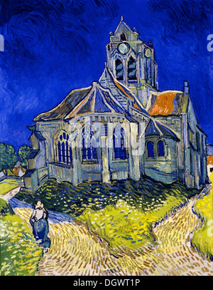 Die Kirche von Auvers von Vincent Van Gogh Stockfoto