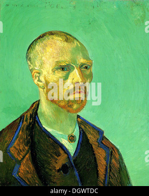 Selbstporträt (Paul Gauguin gewidmet) von Vincent Van Gogh 1888 Stockfoto