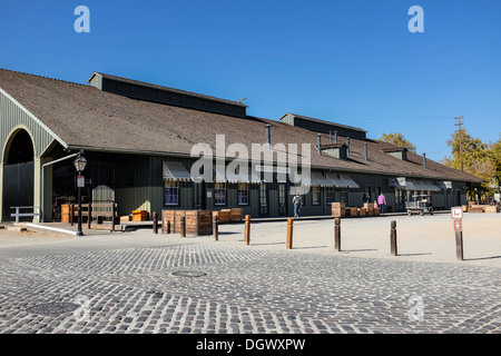 Die Central Pacific Railroad Depot in Old Sacramento, Kalifornien Stockfoto