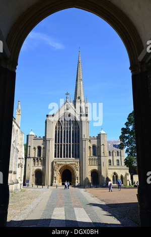 Norwich Cathedral, Norwich, Norfolk, England, Vereinigtes Königreich Stockfoto