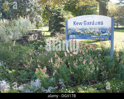 Kew Gardens ist ein großer Park in Nähe der Strände von Toronto, Ontario, Kanada. Stockfoto