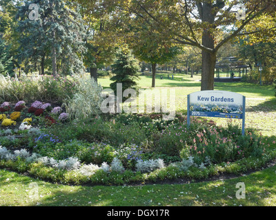 Kew Gardens ist ein großer Park in Nähe der Strände von Toronto, Ontario, Kanada. Stockfoto