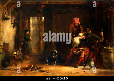 Die Highland Familie - von David Wilkie, 1824 Stockfoto