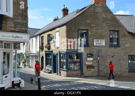 Addymann Buchhandlung, Lion Street, Hay-on-Wye (Y Gelli Gandryll), Powys, Wales, Vereinigtes Königreich Stockfoto