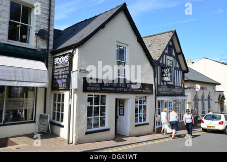 Hay-on-Wye Buchhändler, hohe Stadt, Hay-on-Wye (Y Gelli Gandryll), Powys, Wales, Vereinigtes Königreich Stockfoto