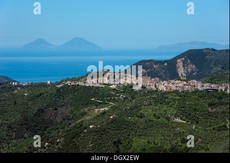 Ficarra und den Äolischen Inseln, Provinz Messina, Sizilien, Italien, Europa Stockfoto