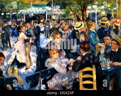 Tanzen Sie im le Moulin De La Galette - von Pierre-Auguste Renoir, 1876 Stockfoto