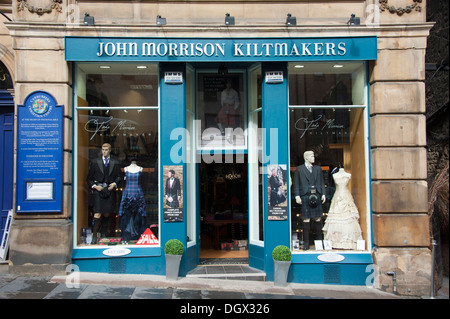 Kiltmaker Shop, Royal Mile, Edinburgh, Schottland, Vereinigtes Königreich Stockfoto