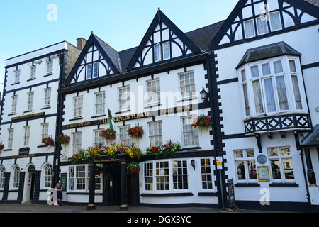 17. Jahrhundert The Kings Head Hotel, Agincourt Square, Monmouth, Monmouthshire, Wales, Vereinigtes Königreich Stockfoto