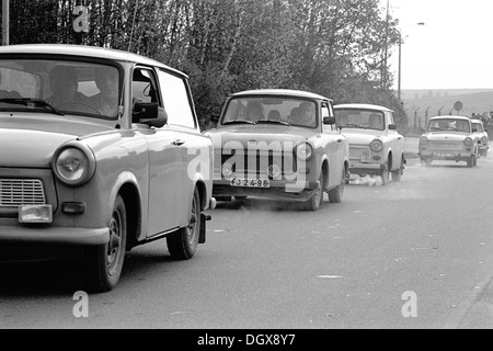 Offenen innerdeutschen Grenze zwischen Niedersachsen und der Bezirk Erfurt, Thüringen, am Morgen nach der Eröffnung der Stockfoto