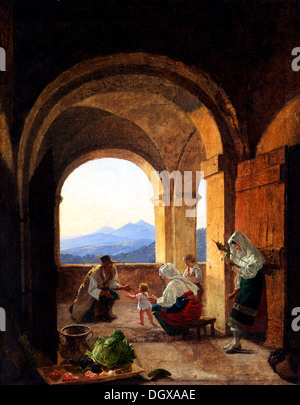 Erste Schritte - von Franz Ludwig Catel, 1825 Stockfoto