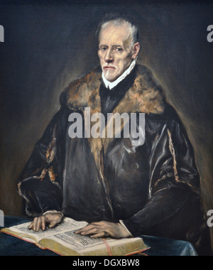 Porträt des Dr. Francisco De Pisa - von El Greco, 1610 Stockfoto