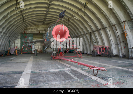 MIG-21 SMT Flugzeuge, eine relativ seltene Version in Deutschland, im Jahr 1993 durch die sowjetischen Luftstreitkräfte während ihren Rückzug zurückgelassen, Stockfoto