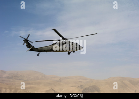 Blackhawk-Hubschrauber von der US Air Force, Fliegerhorst der Bundeswehr und der ISAF, Feyzabad Stockfoto