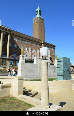 Norwich City Hall, St. Peters Street, Norwich, Norfolk, England, Vereinigtes Königreich Stockfoto