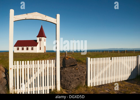 Holzkirche, Küste, Snae, Island, Europa Stockfoto