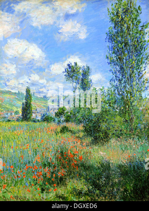 Ansicht von Vétheuil - von Claude Monet, 1880 Stockfoto