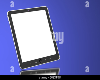 Touchpad auf blauem Hintergrund. Stockfoto