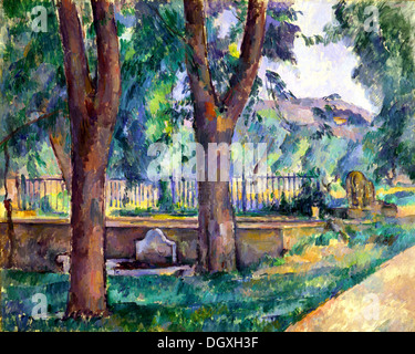 Der Pool im Jas de Bouffan - von Paul Cézanne, 1880 Stockfoto