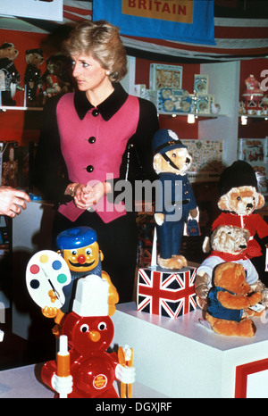 Ihre Königliche Hoheit Prinzessin Diana besucht die Henry Street Center, New York City, Vereinigte Staaten von Amerika Januar 1989 Stockfoto