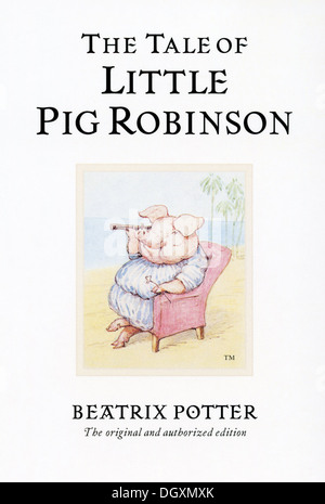 Beatrix Potter - die Geschichte des kleinen Schwein Robinson Bucheinband, 1930 Stockfoto