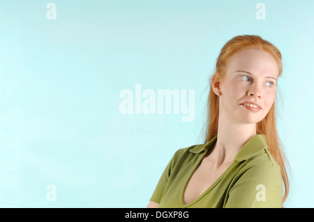 Junge rothaarige Frau, portrait Stockfoto