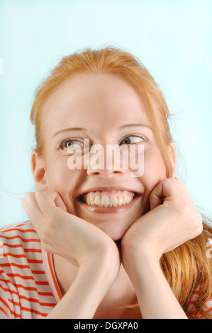 Junge rothaarige Frau, portrait Stockfoto