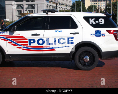 Metropolitan Polizei-Abteilung k-9-Fahrzeug außerhalb der Union Station, Washington DC, USA Stockfoto