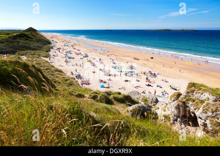 Weiße Felsen Strand, Portrush, Nordirland Stockfoto