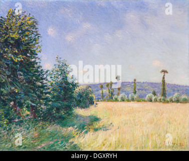 Sahurs Wiesen Morgen Sonne - von Alfred Sisley, 1894 Stockfoto