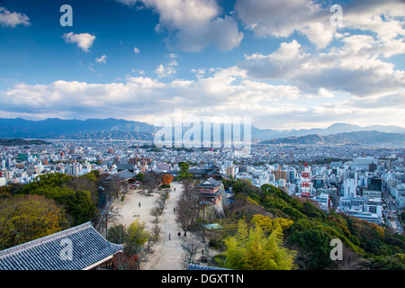 Matsuyama, Japan aus Matsuyama Schloss. Stockfoto
