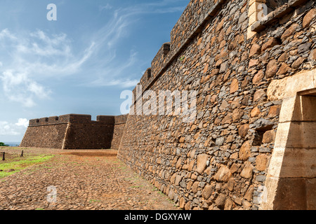 Sal Felipe Fort in der Nähe von Cidade Velha, historische Stadt, Santiago Island, Kap Verde Stockfoto