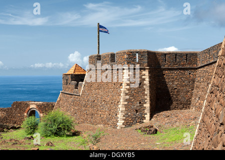 Sal Felipe Fort in der Nähe von Cidade Velha, historische Stadt, Santiago Island, Kap Verde Stockfoto