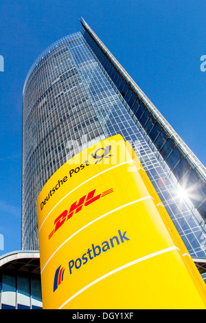 Post Tower, Sitz der Deutschen Post AG, DHL und Postbank, Bonn, Rheinland, Nordrhein-Westfalen, Deutschland Stockfoto