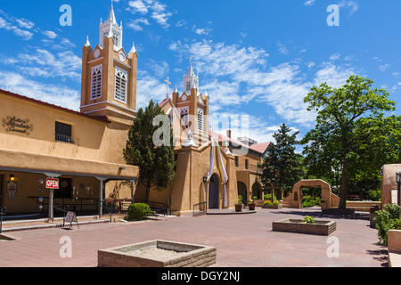 San Felipe de Neri Church, Old Town Plaza, Altstadt, Albuquerque, New Mexico, USA Stockfoto