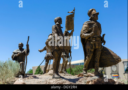 Skulpturen außerhalb des Albuquerque Museums für Kunst und Geschichte, Albuquerque, New Mexico, USA Stockfoto